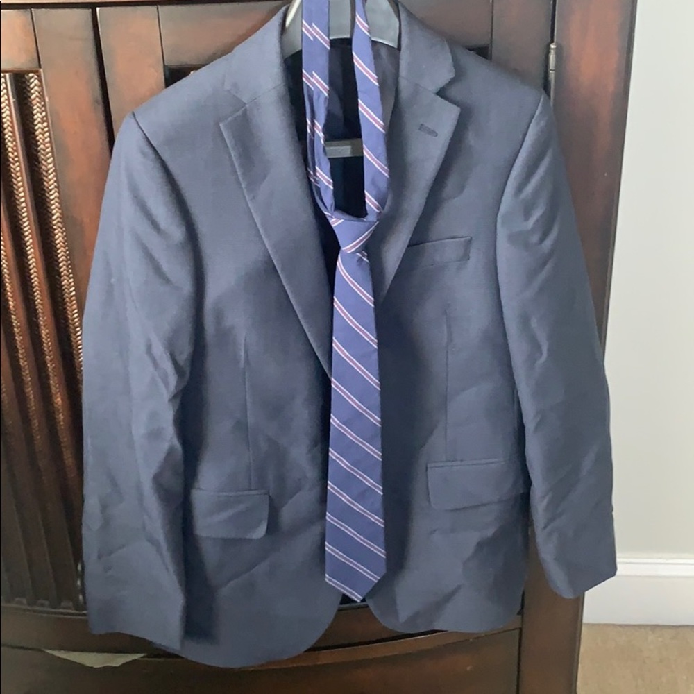 Ralph Lauren BLUE JACKET boys size 10 & tie -new!